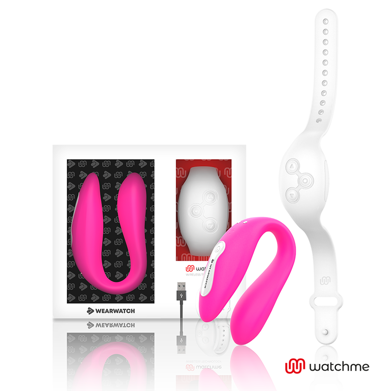 WEARWATCH - WATCHME VIBRATORE A DOPPIA TECNOLOGIA FUCSIA / NEVE – Telecomando