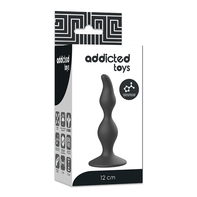 ADDICTED TOYS - PLUG SESSUALE ANALE 12 CM NERO – Tappi anali – foto 5
