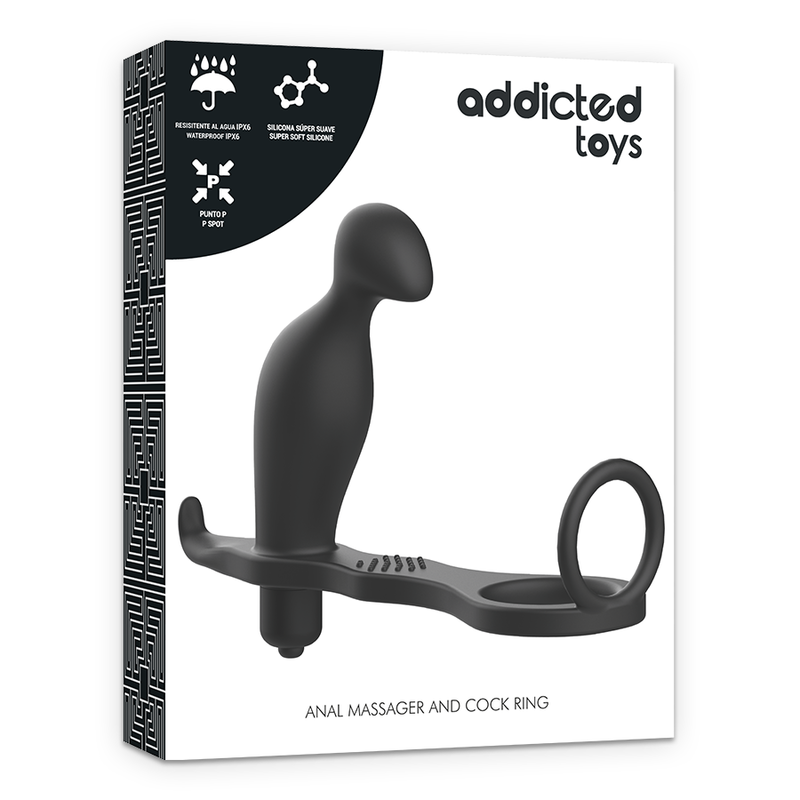 ADDICTED TOYS - PLUG ANALE CON ANELLO IN SILICONE NERO 12 CM – Tappi anali – foto 6