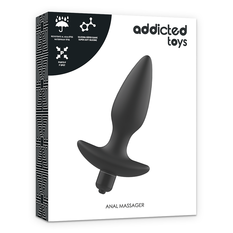 ADDICTED TOYS - MASSAGER PLUG ANALE CON VIBRAZIONE NERA – Vibratori anali – foto 6