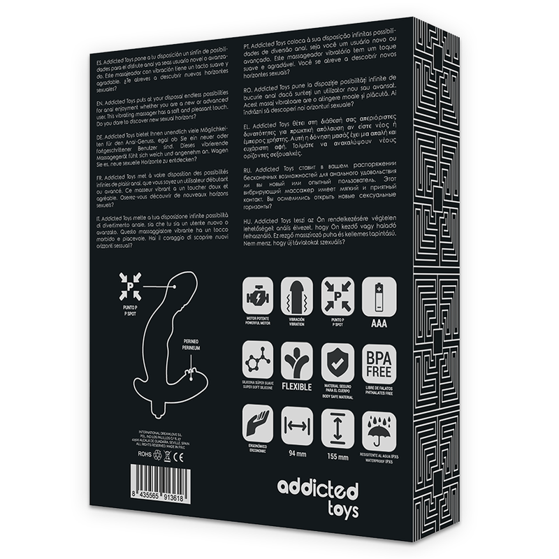 ADDICTED TOYS - STIMOLATORE ANALE PROSTATA REALISTICO IN SILICONE P-SPOT VIBE – Vari masturbatori – foto 7